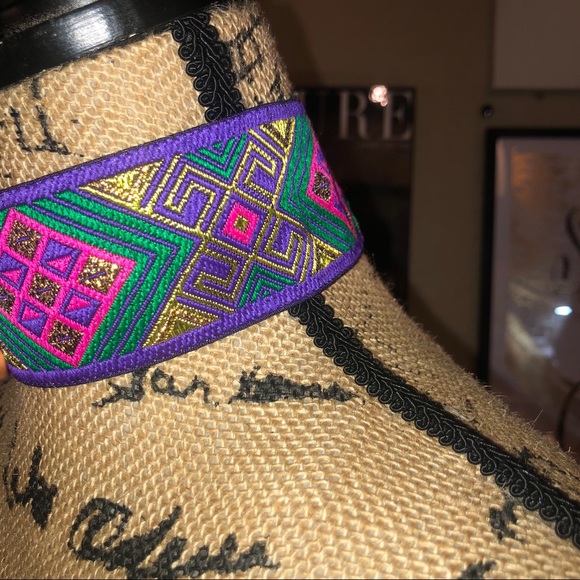 Bright Boho Geometric Choker - Picture 3 of 4